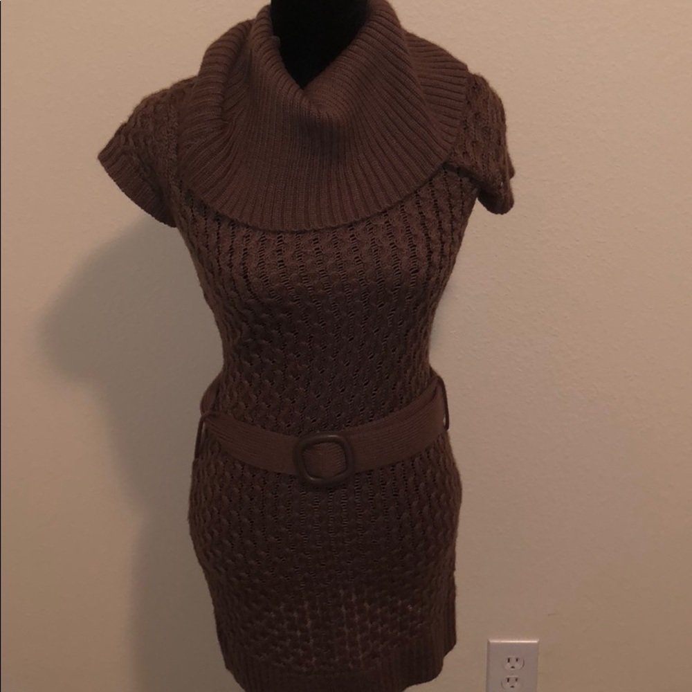 Brown sweater dress!